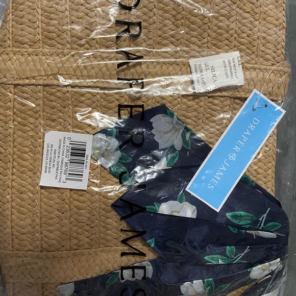 Draper James Straw Bag with Floral Scarf - Picture 2 of 2